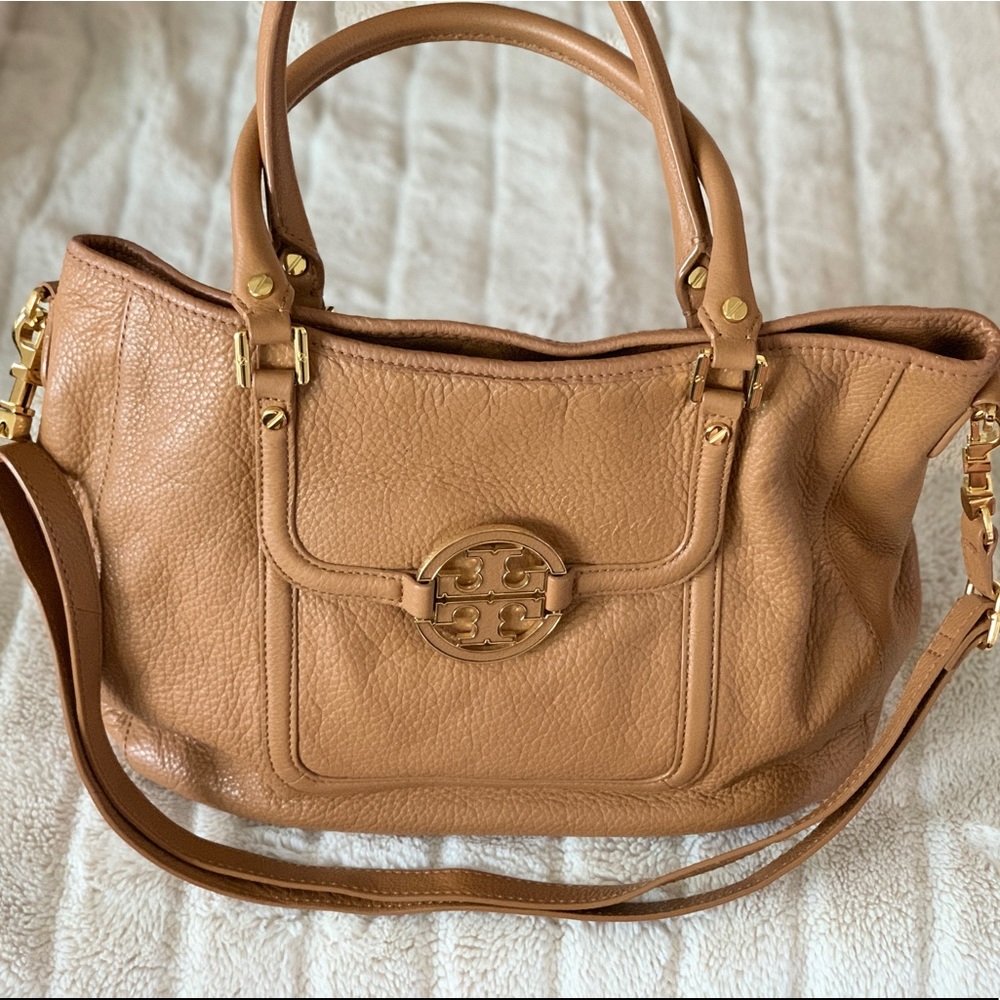 Authentic leather Tory Butch Amanda Classic hobo